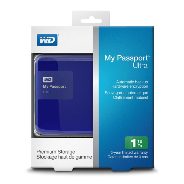НЖМД WD 2.5 USB 3.0 1TB My Passport Ultra Noble Blue